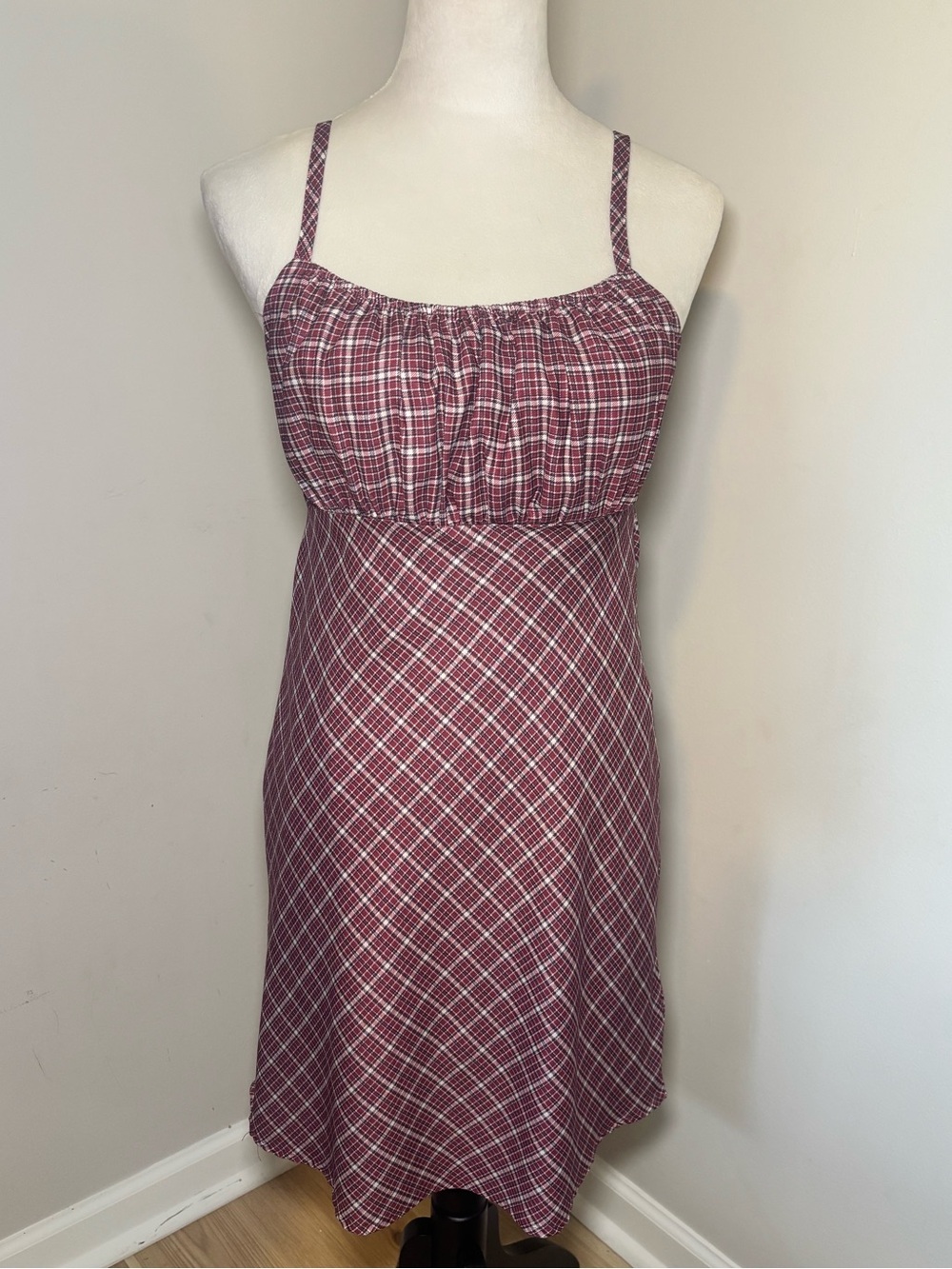 Rare Editions Red & White Plaid Mini Dress - Size 16